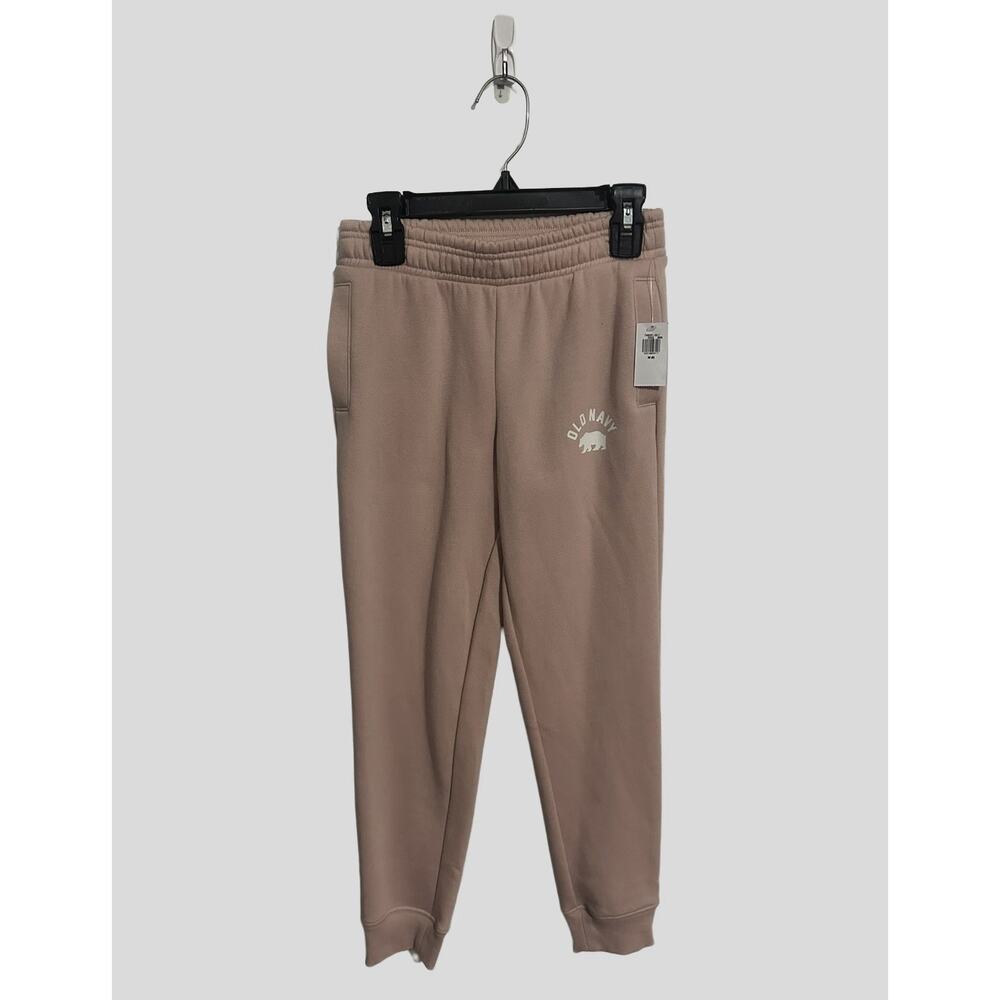 Old Navy Logo Girls Soft Pink Jogger Pants NWT Size M (8) Elastic Waist